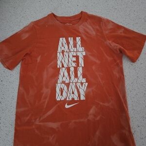 Nike Bold Orange Tee with White Graphic
